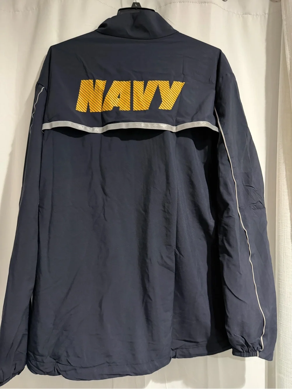 Navy NAVY Logo Windbreaker Jacket